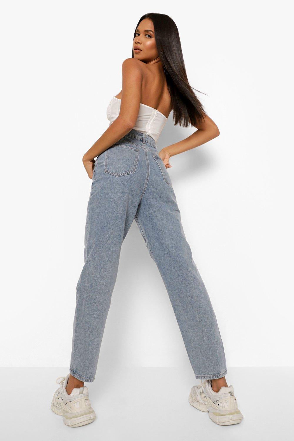 Fashion ripped mom jeans nz